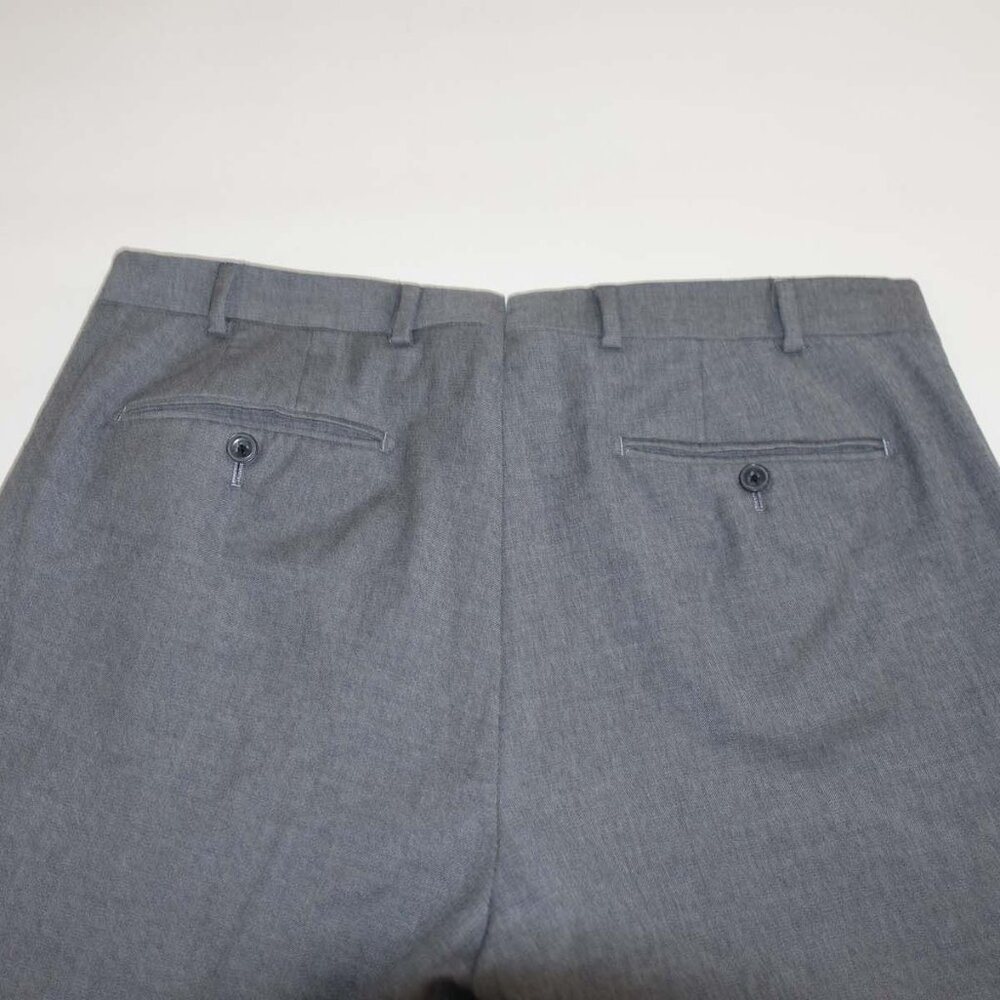 J. Hilburn Men's Slim Fit Dress Pants 35 x 31 Gray 100% Wool Vitale Barberis - Picture 6 of 6